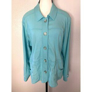 Lulu B Long Sleeve Button-Up Shirt Jacket Size S